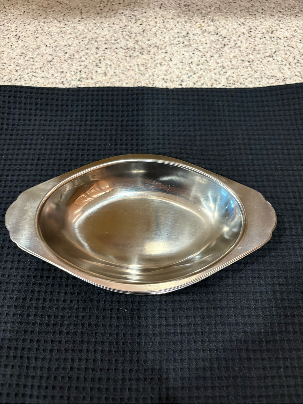 Set of 8 stainless steel oval au gratin dishes